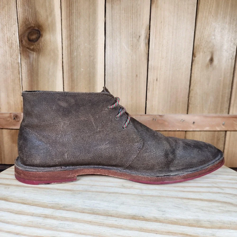 Cole Haan Paul‎ Chukka Boots Mens 10.5 M Brown Suede Ankle Lined Leather Sole